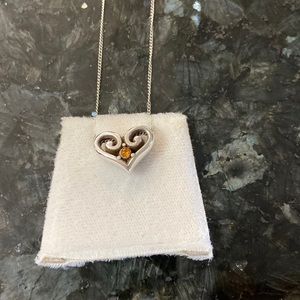 Brighton Heart necklace with citrine stone